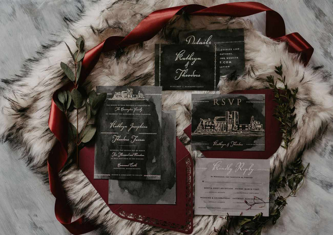 Dreamy Winter Wedding Invitation Ideas