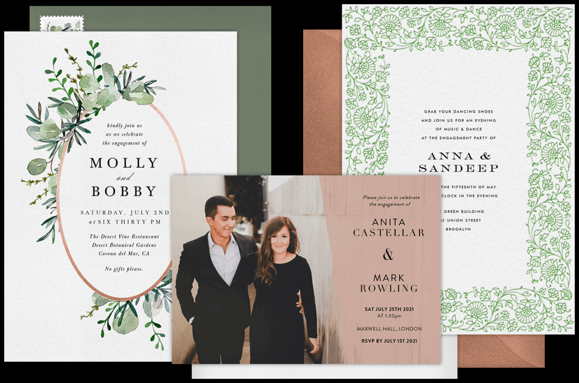 Email Online Engagement Party Invitations that WOW!  Greenvelope