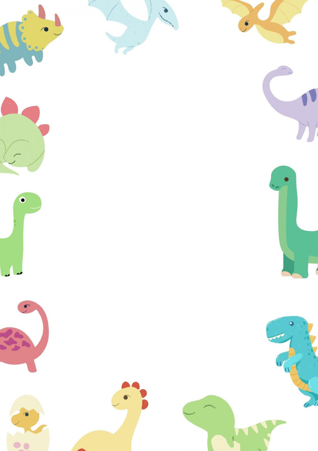 Free and customizable dinosaur templates