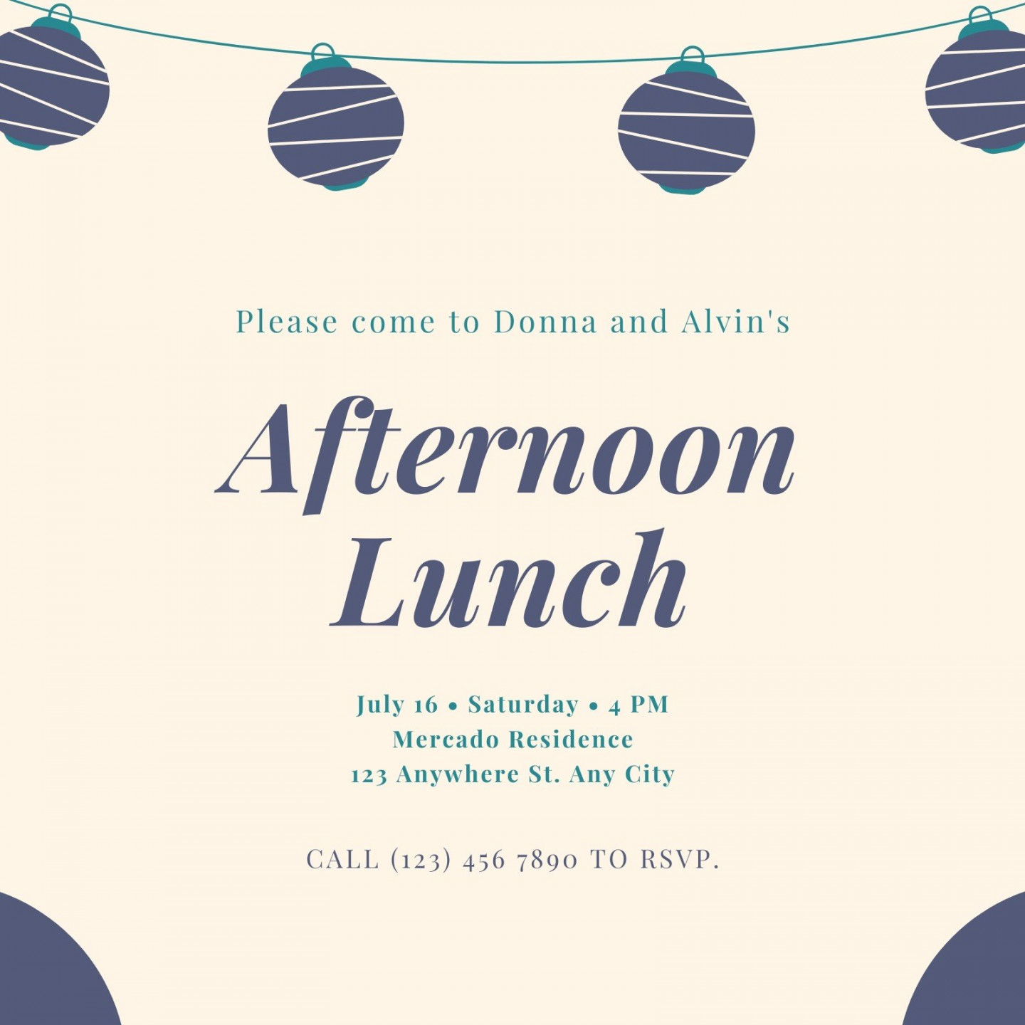 Free custom printable luncheon invitation templates  Canva