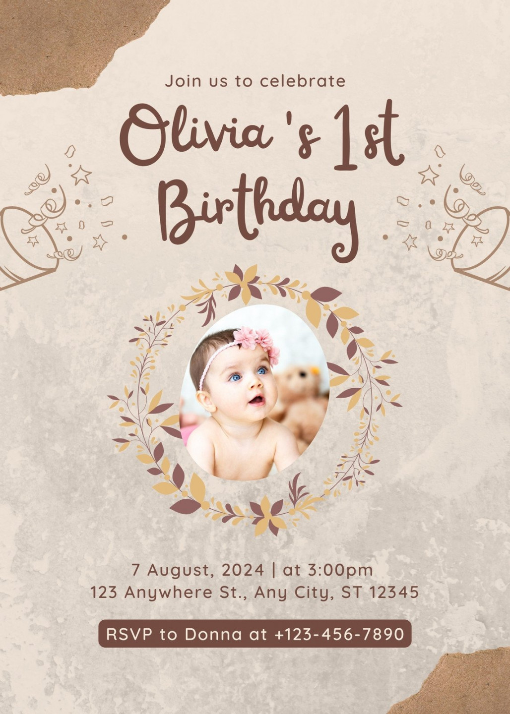 Free, printable, customizable st birthday invitation templates