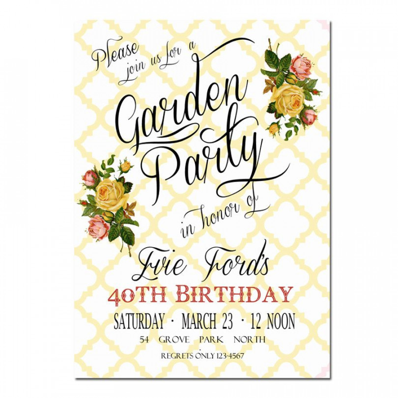 Garden Party Invitation Bridal Shower Invitation digital - Etsy UK