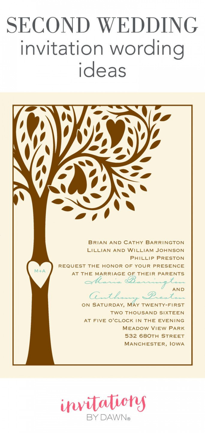 Second Wedding Invitation Wording  Second wedding invitations