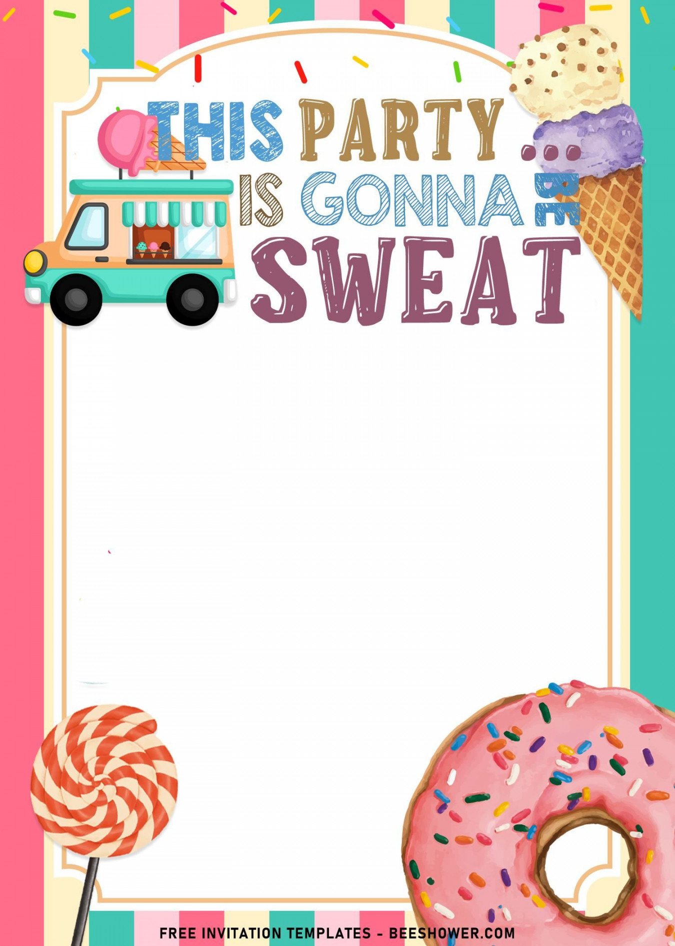 + Sweet Treats Birthday Invitation Templates  Birthday