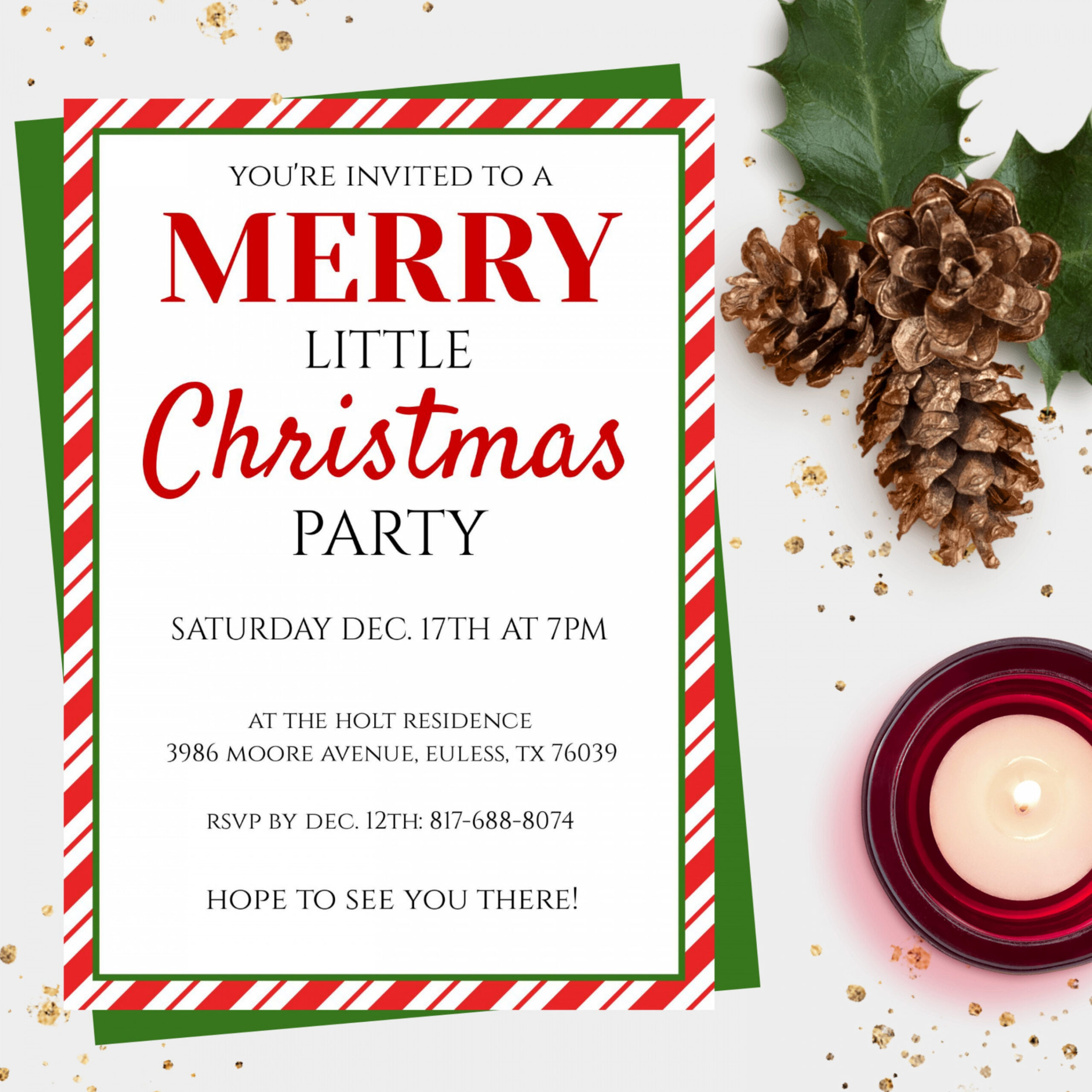 Christmas Party Invitation Template Instant Download Holiday - Etsy