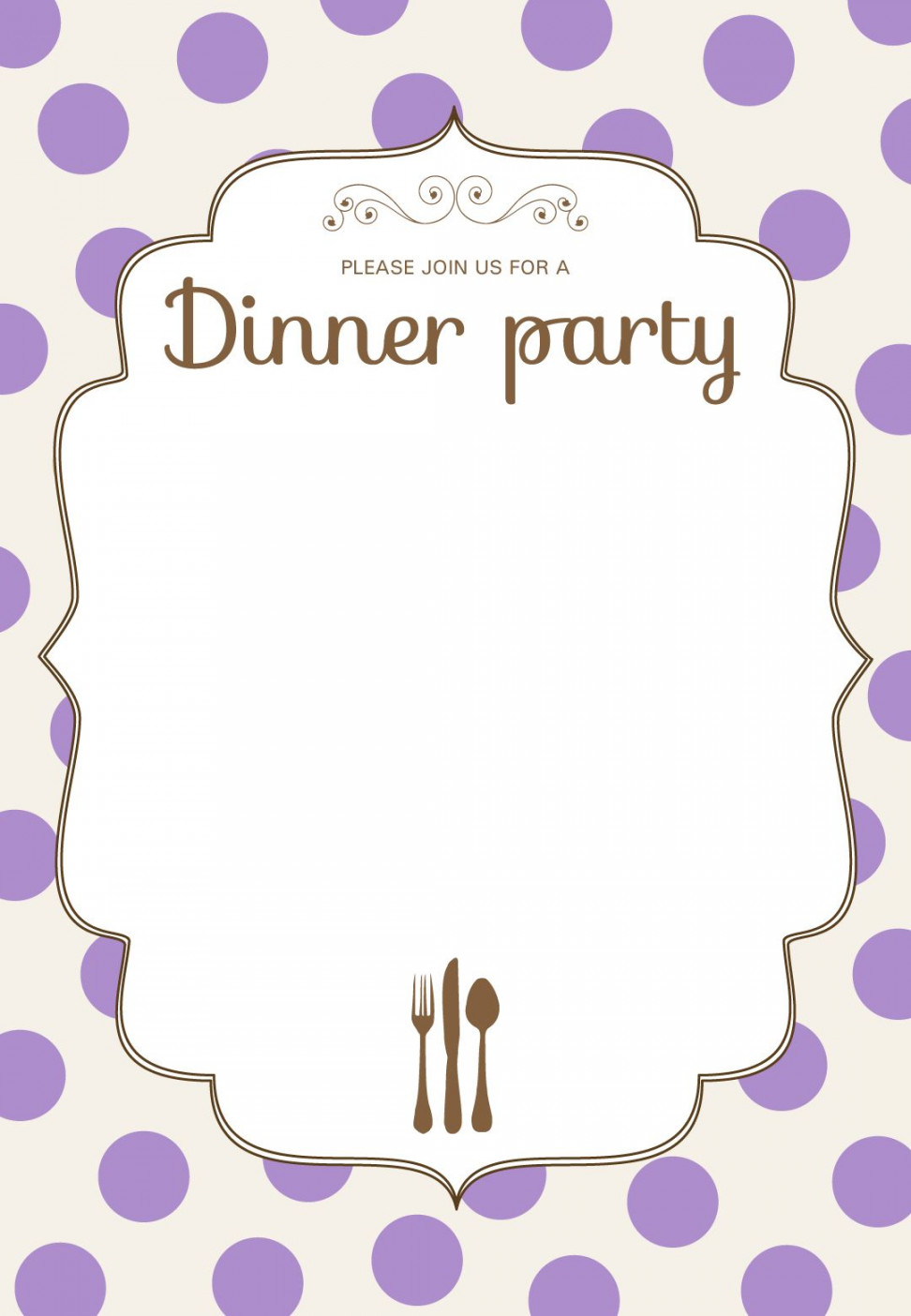 Classic Dinner Party - Dinner Party Invitation Template (Free