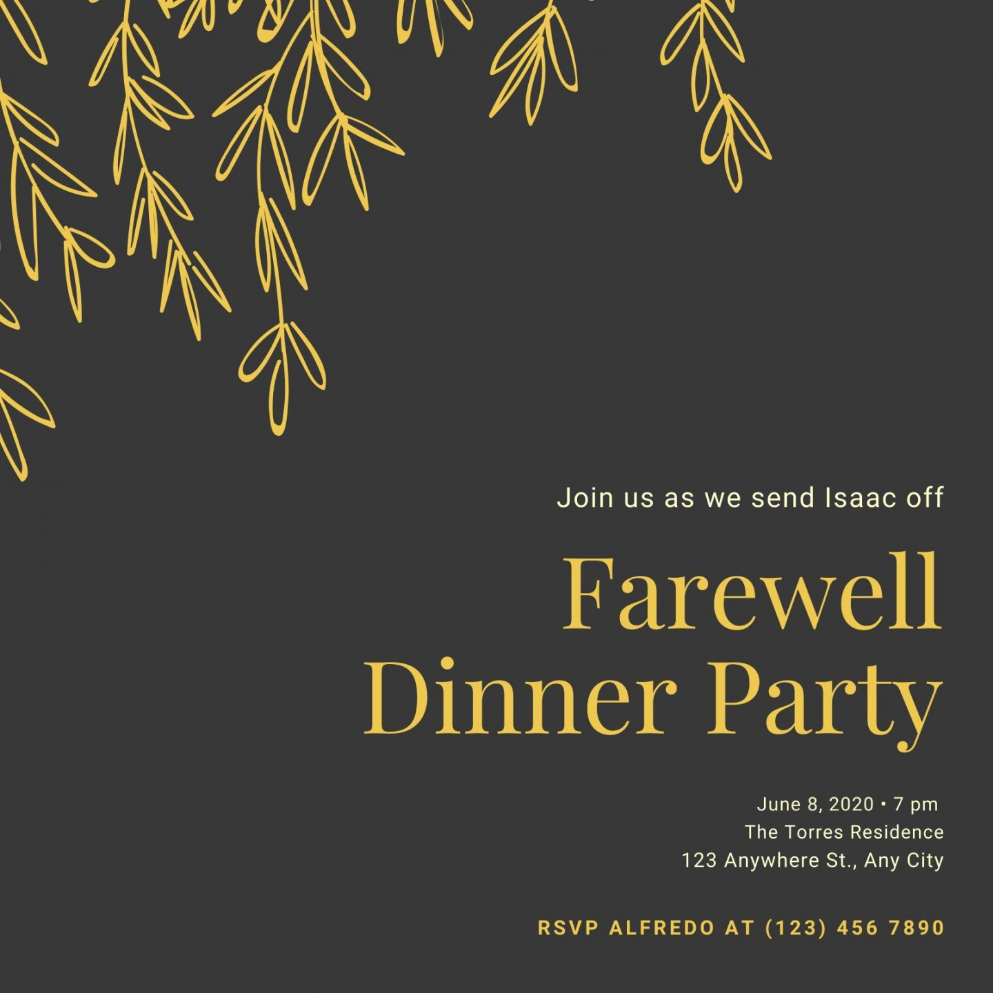 Free custom printable farewell party invitation templates  Canva