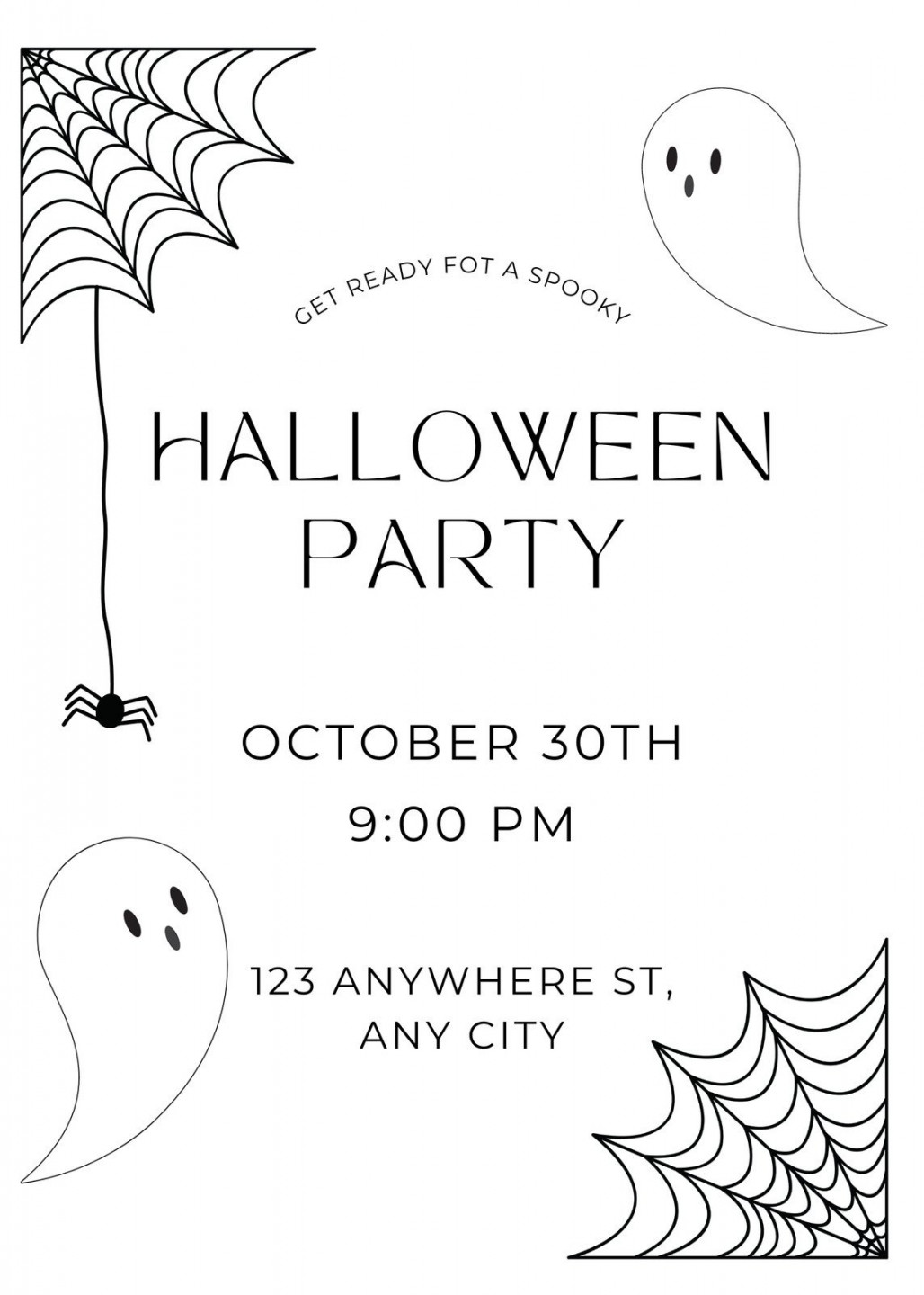 Free custom printable Halloween invitation templates  Canva