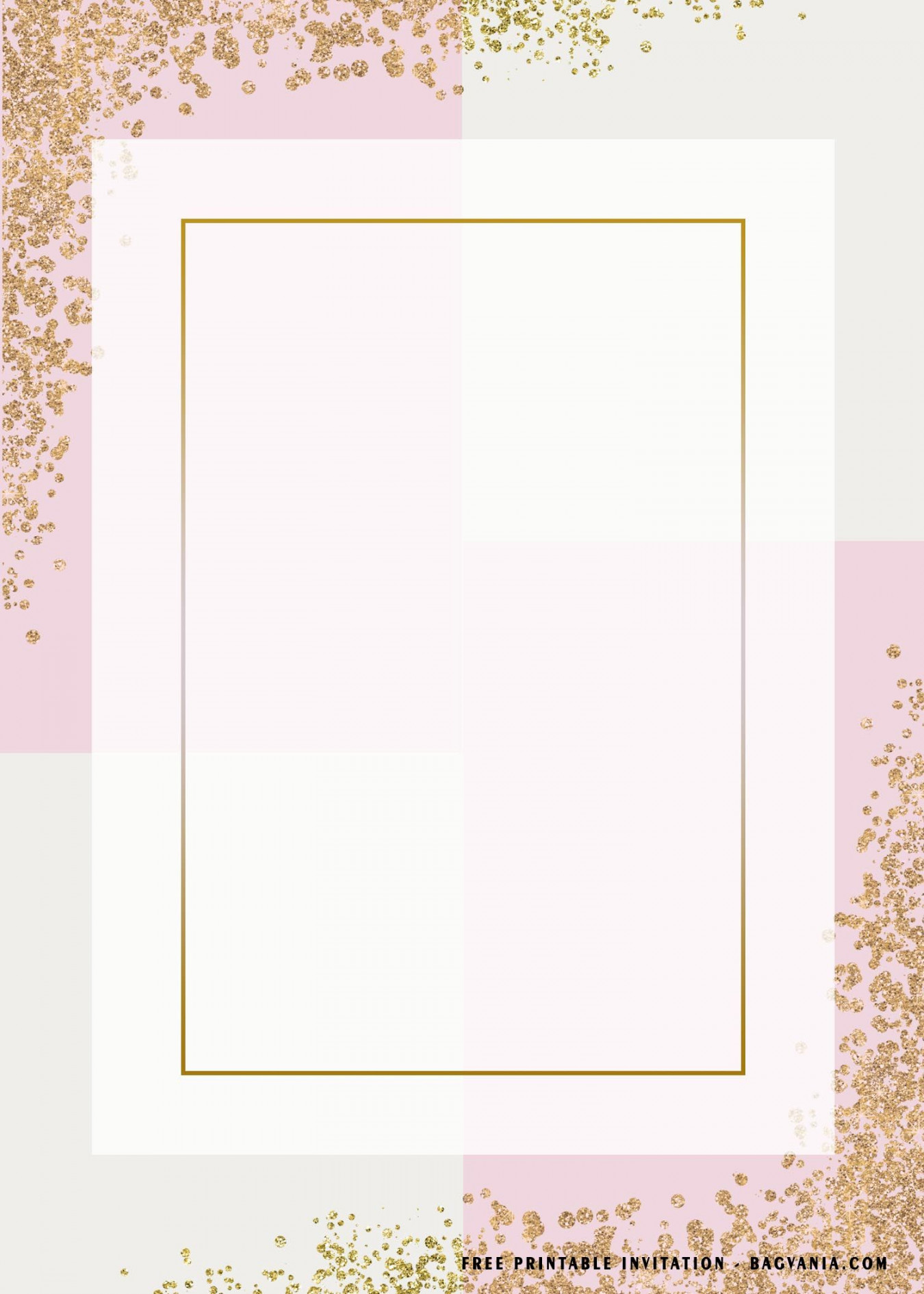 FREE Printable) - Blank Rectangle Birthday Invitation Templates