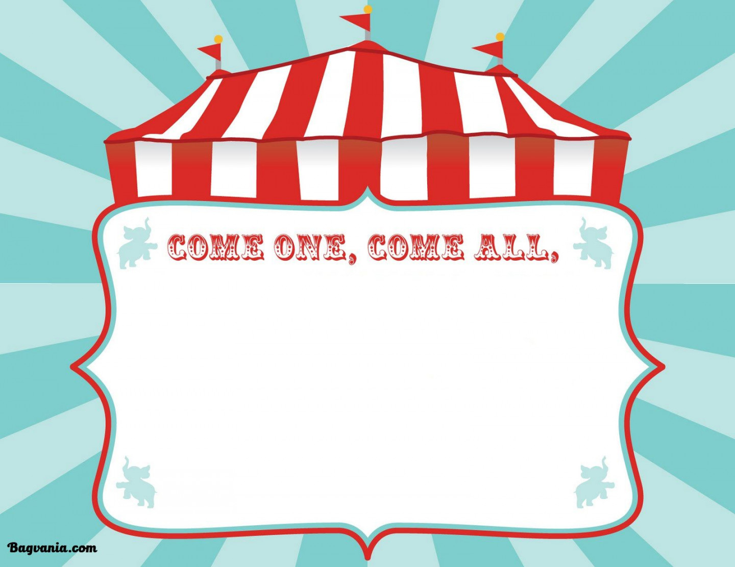 Free Printable Circus Birthday Invitations Template – Bagvania