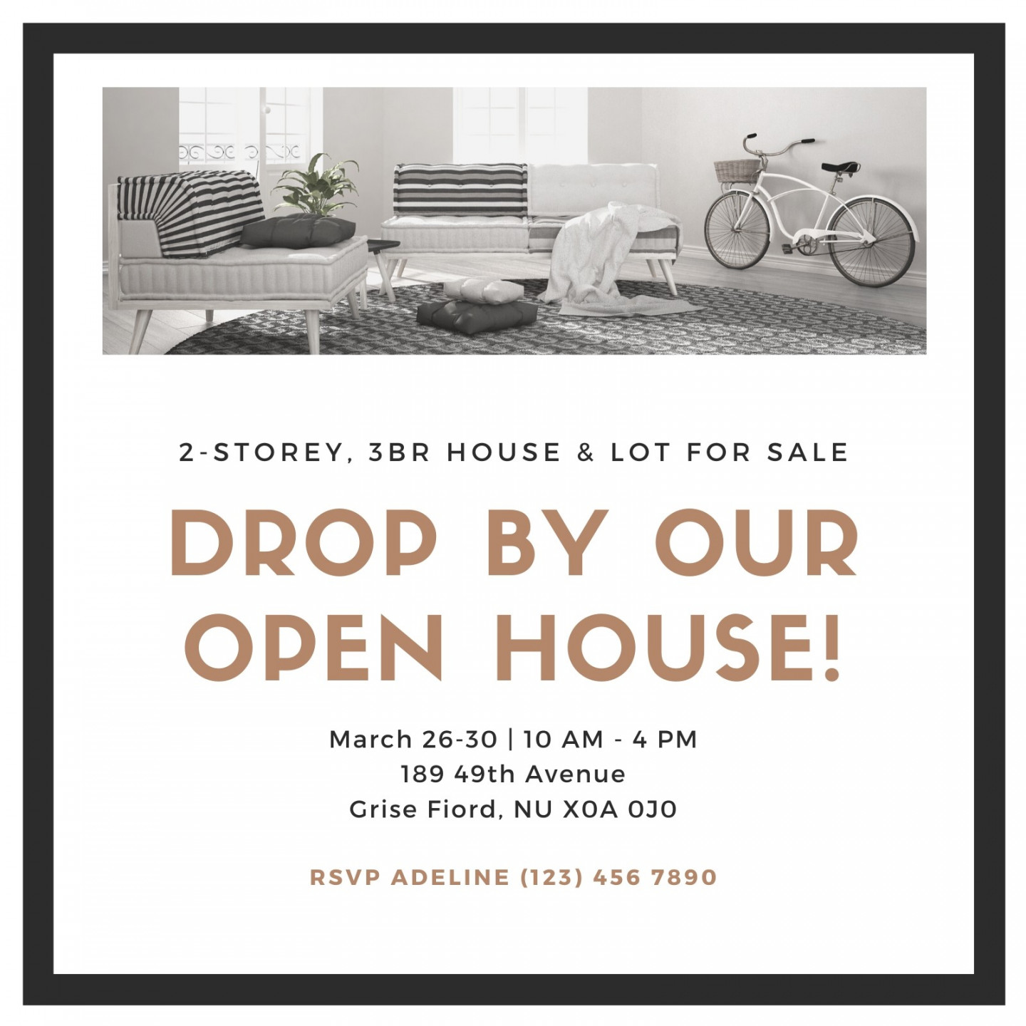 Free printable, customizable open house invitation templates  Canva