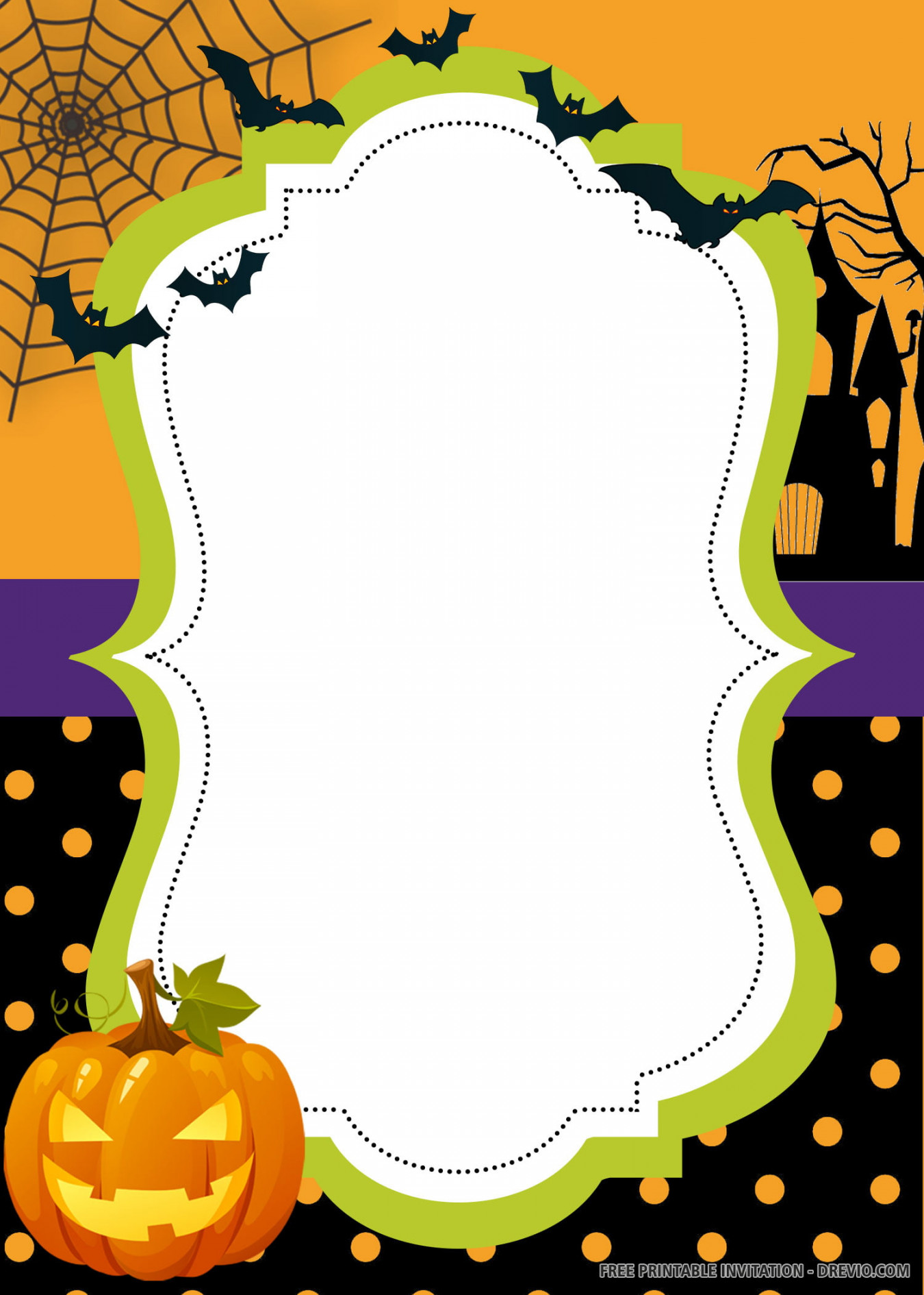 Free Printable Halloween Invitation Templates  Download Hundreds