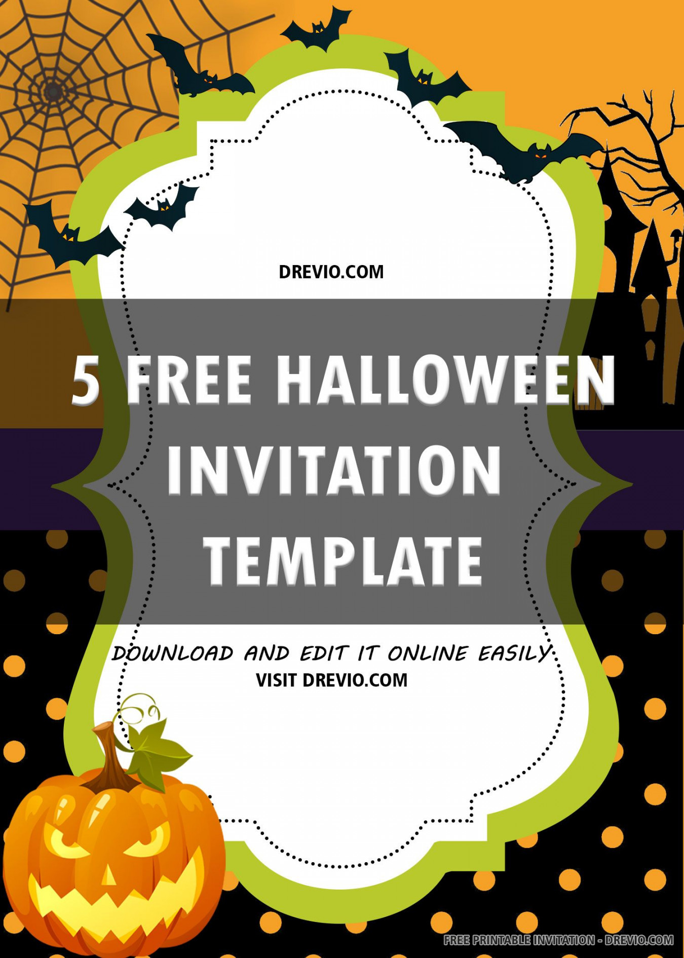 Free Printable Halloween Invitation Templates  Halloween