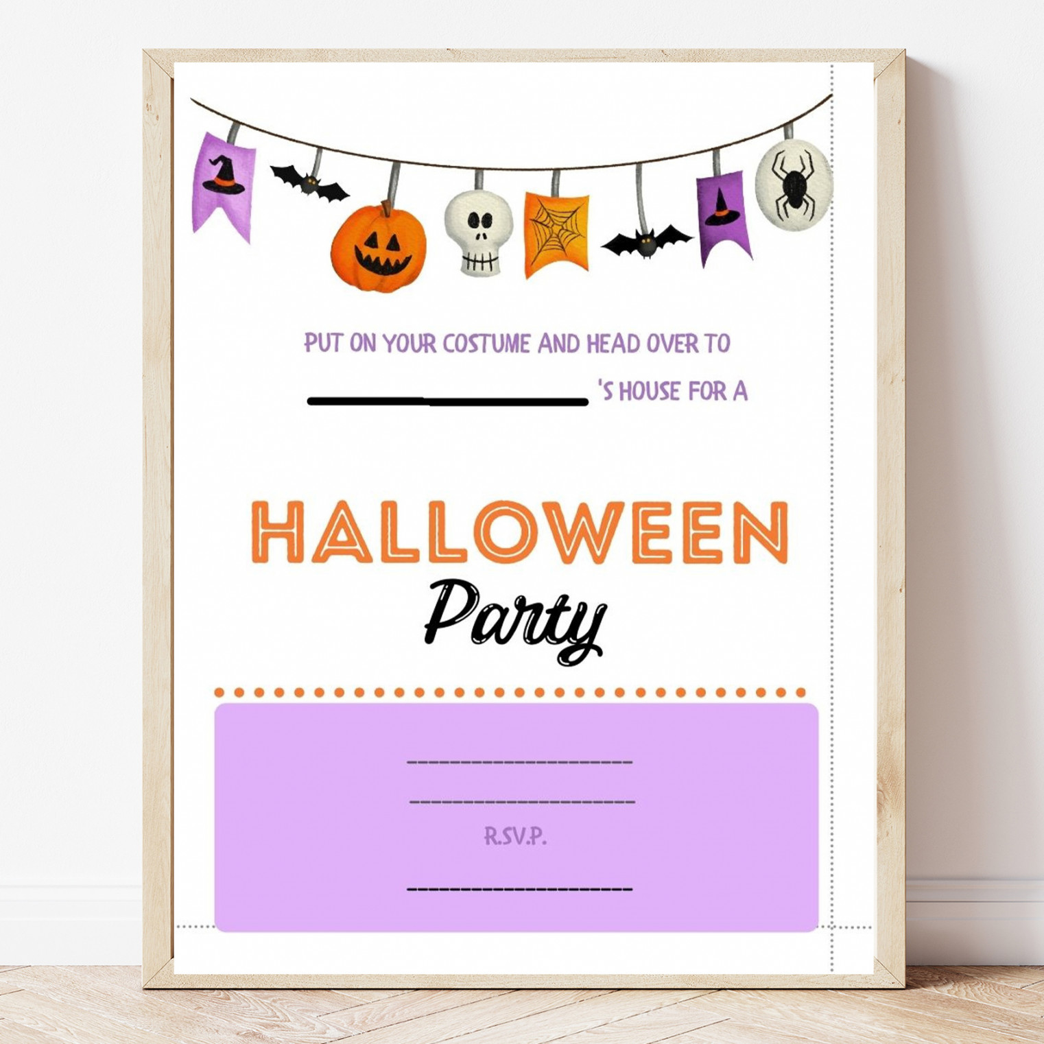 Free Printable Halloween Party Invitation - Sweet Pea