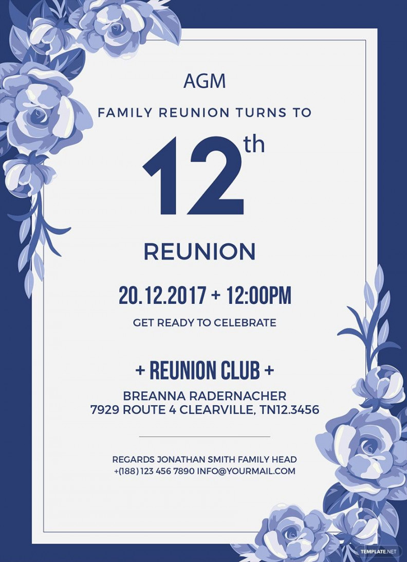 FREE Reunion Invitation Template - Download in Word, PDF