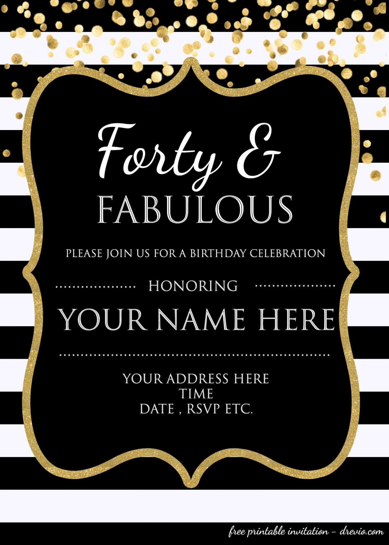 Pin on Free Printable Birthday Invitation