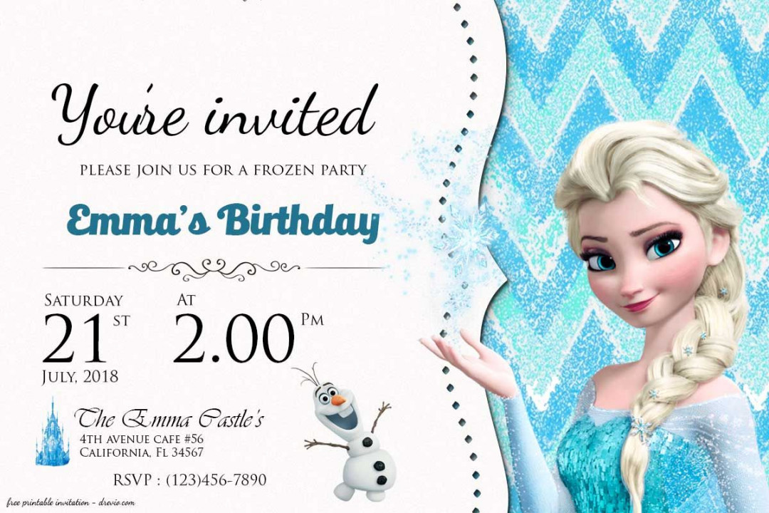 Pin on Frozen invitations