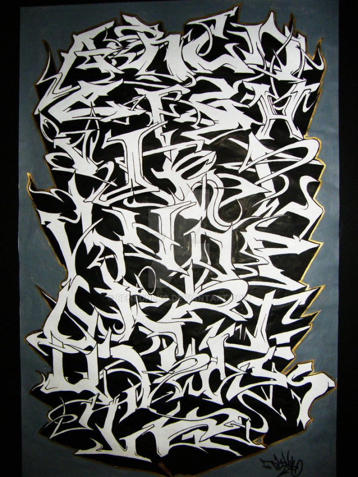 Alphabets  Abecedarios de graffitis, Letras de graffiti