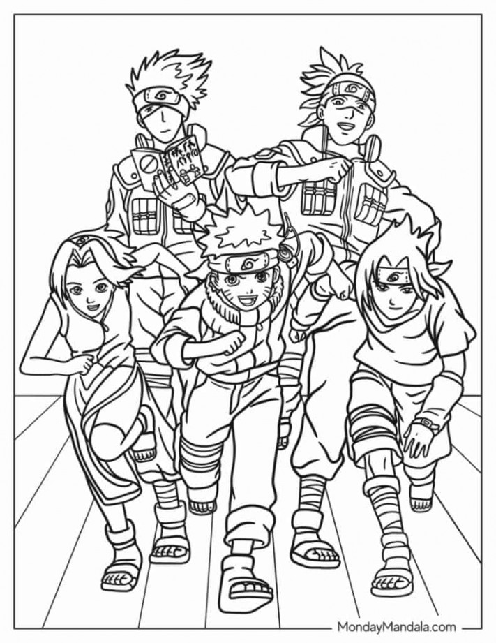 Anime Coloring Pages (Free PDF Printables)