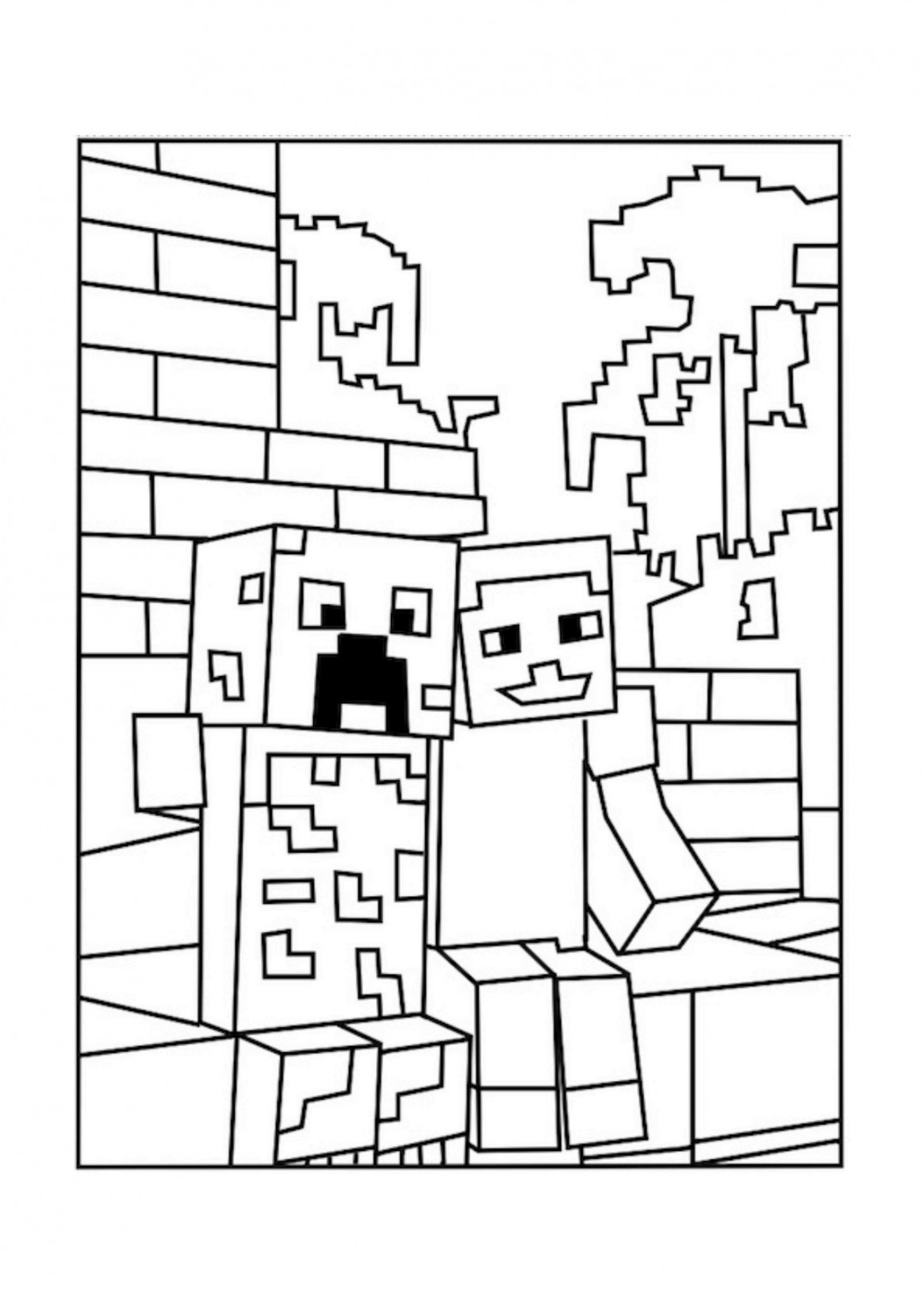 Best Minecraft Creeper Coloring Pages - Free, printable Minecraft