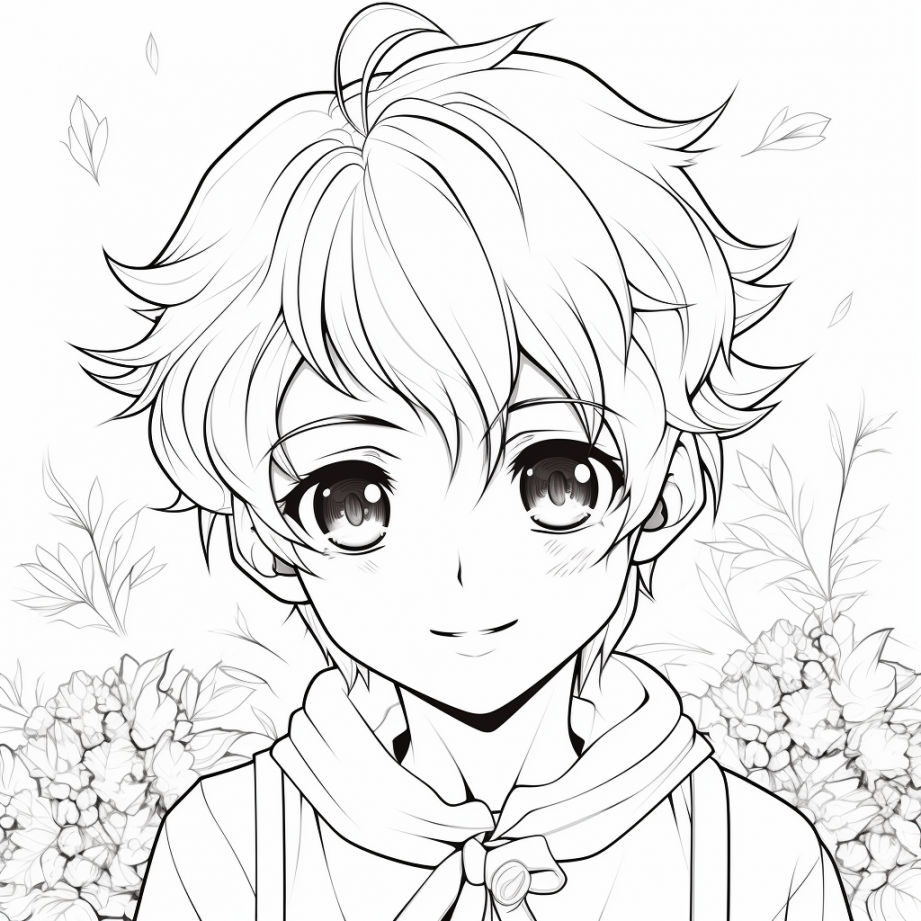 boy anime coloring pages