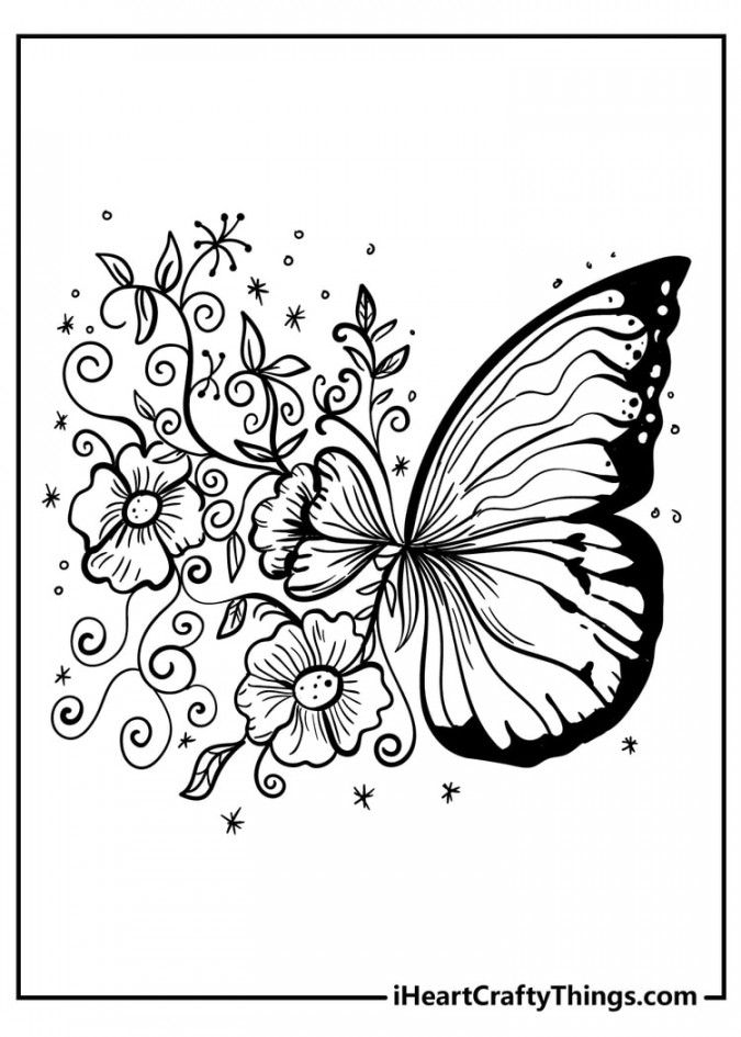 Butterfly Coloring Pages (% Free Printables)