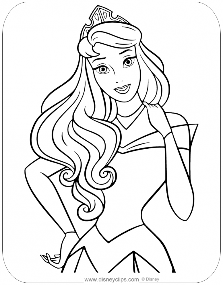 Color in Princess Aurora  Disney princess coloring pages