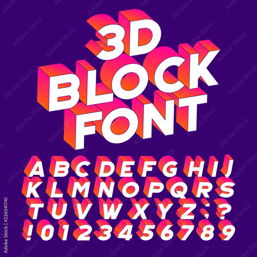 D block alphabet font