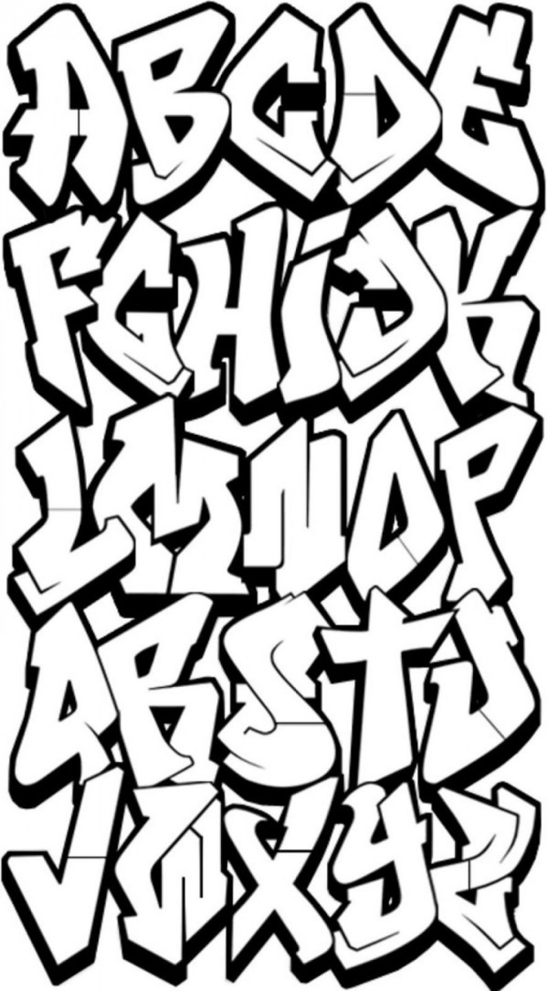 D Graffiti Letters AZ  Graffiti lettering, Graffiti alphabet