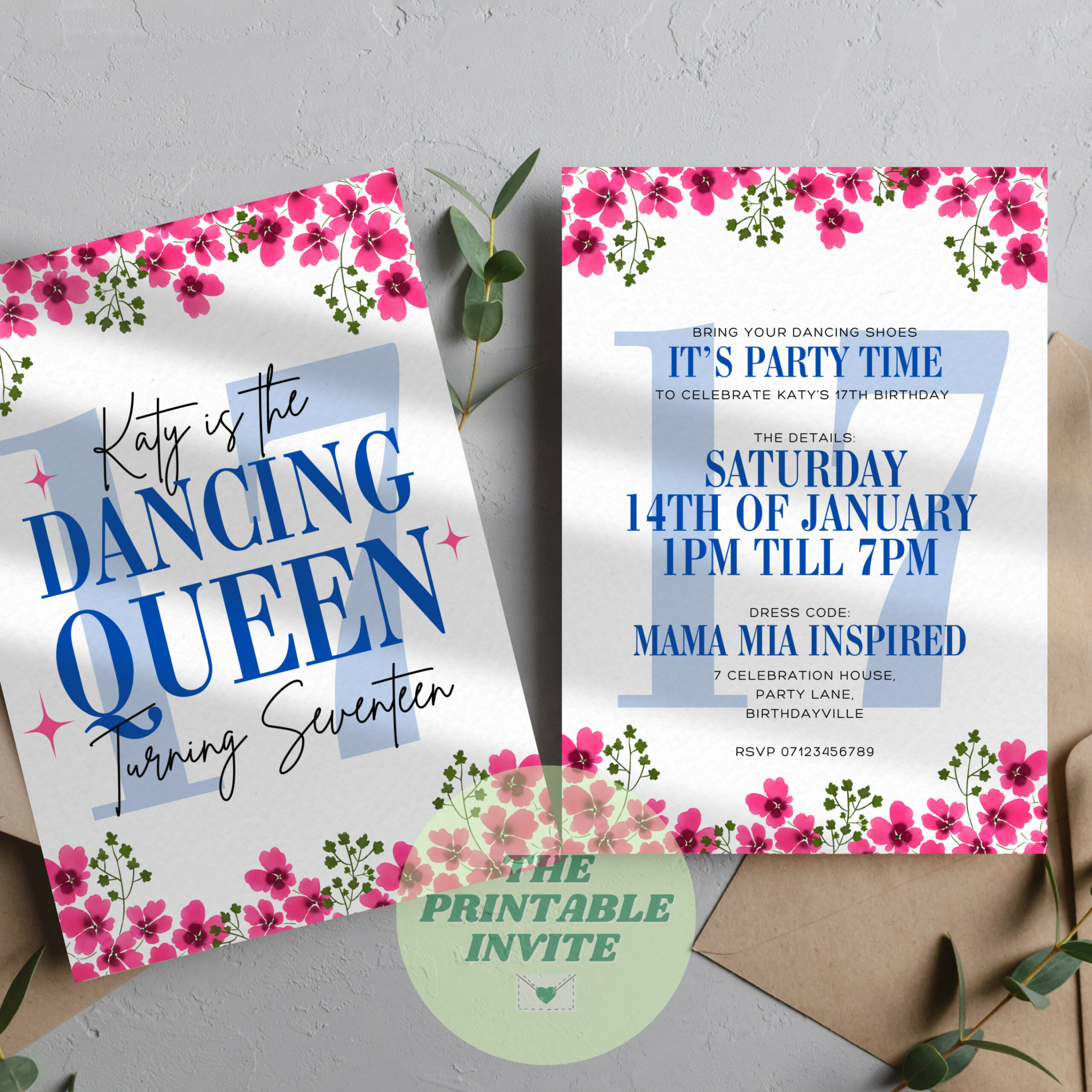 Dancing Queen  Mamma Mia th Birthday Party Invitation - Etsy