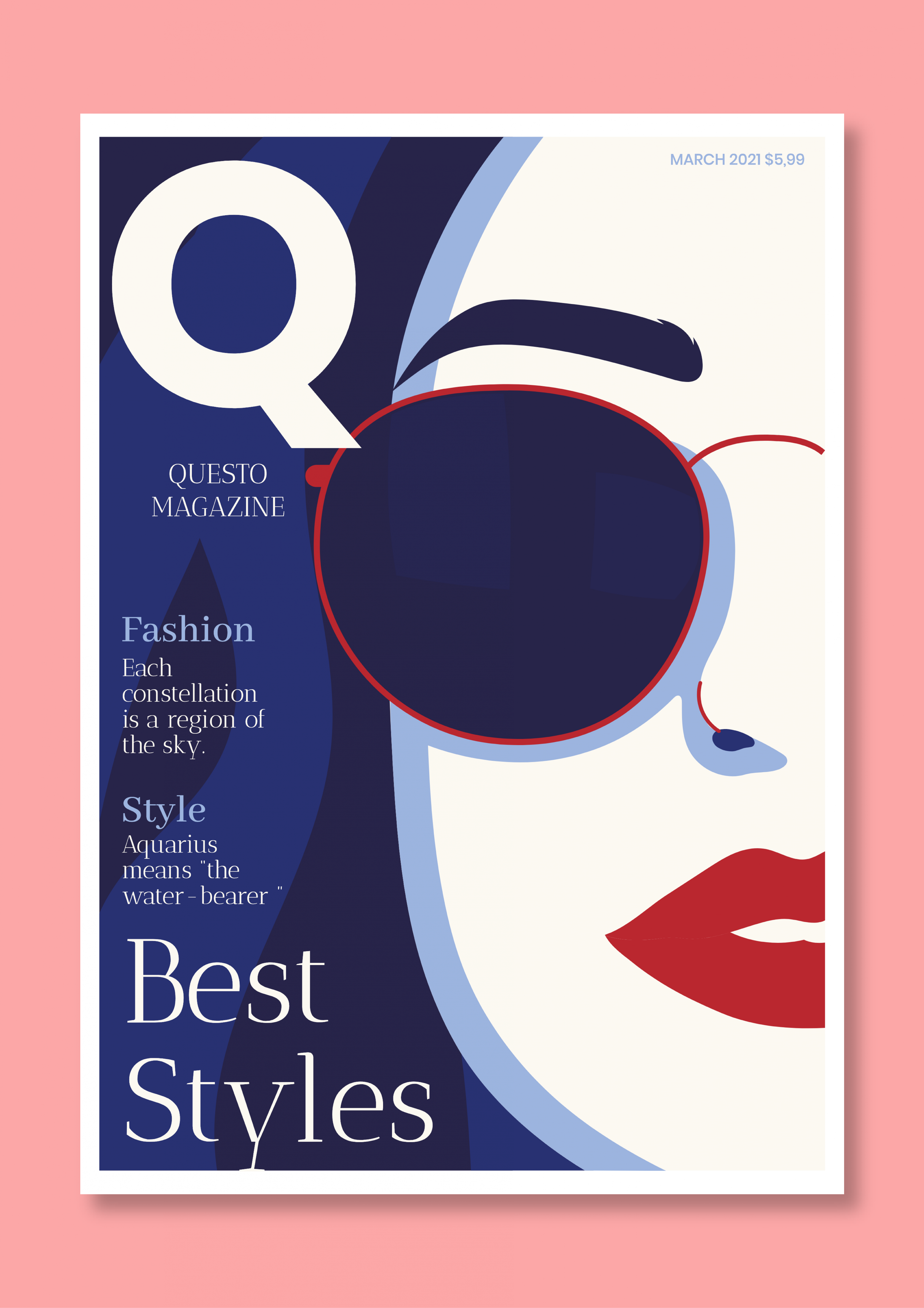 Design online this Creative Hand-drawn Fashion Questo Magazine