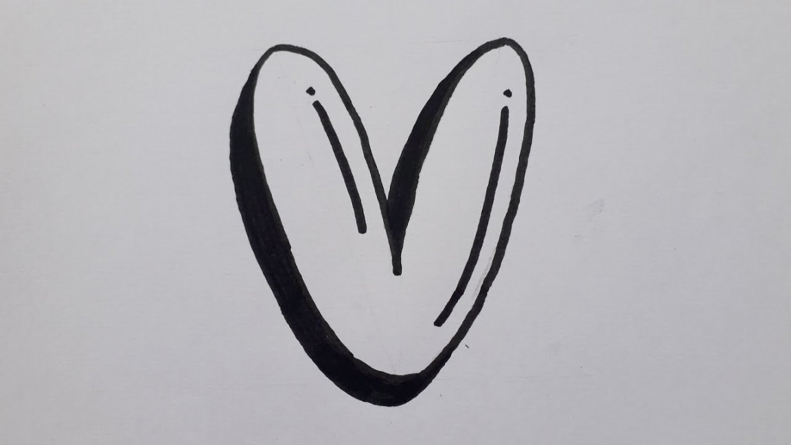 Drawing Graffiti Bubble Letter V Easy / How To Draw Capital Letters For  Beginners Art On Paper