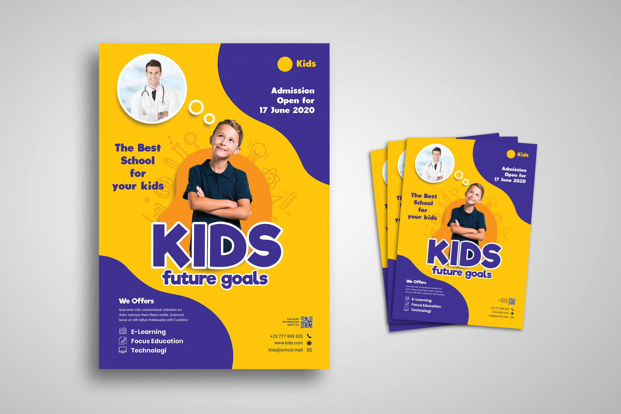 Flyer Template – Kids Future Goal School - UI Creative