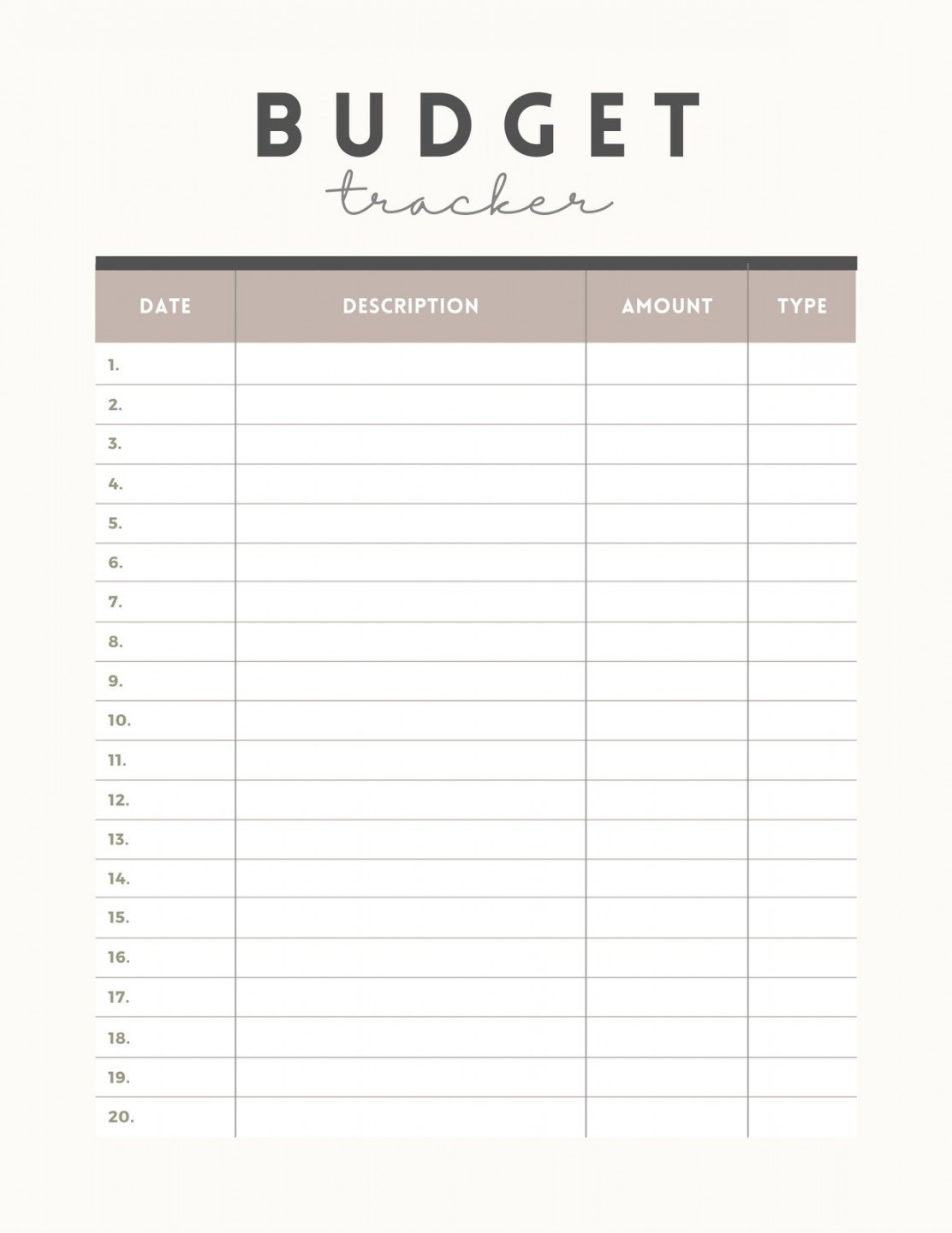 Free and customizable budget templates