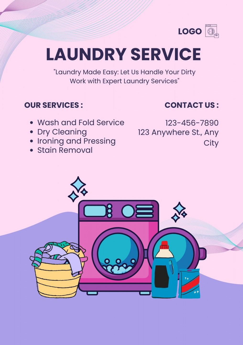 Free and customizable laundry templates