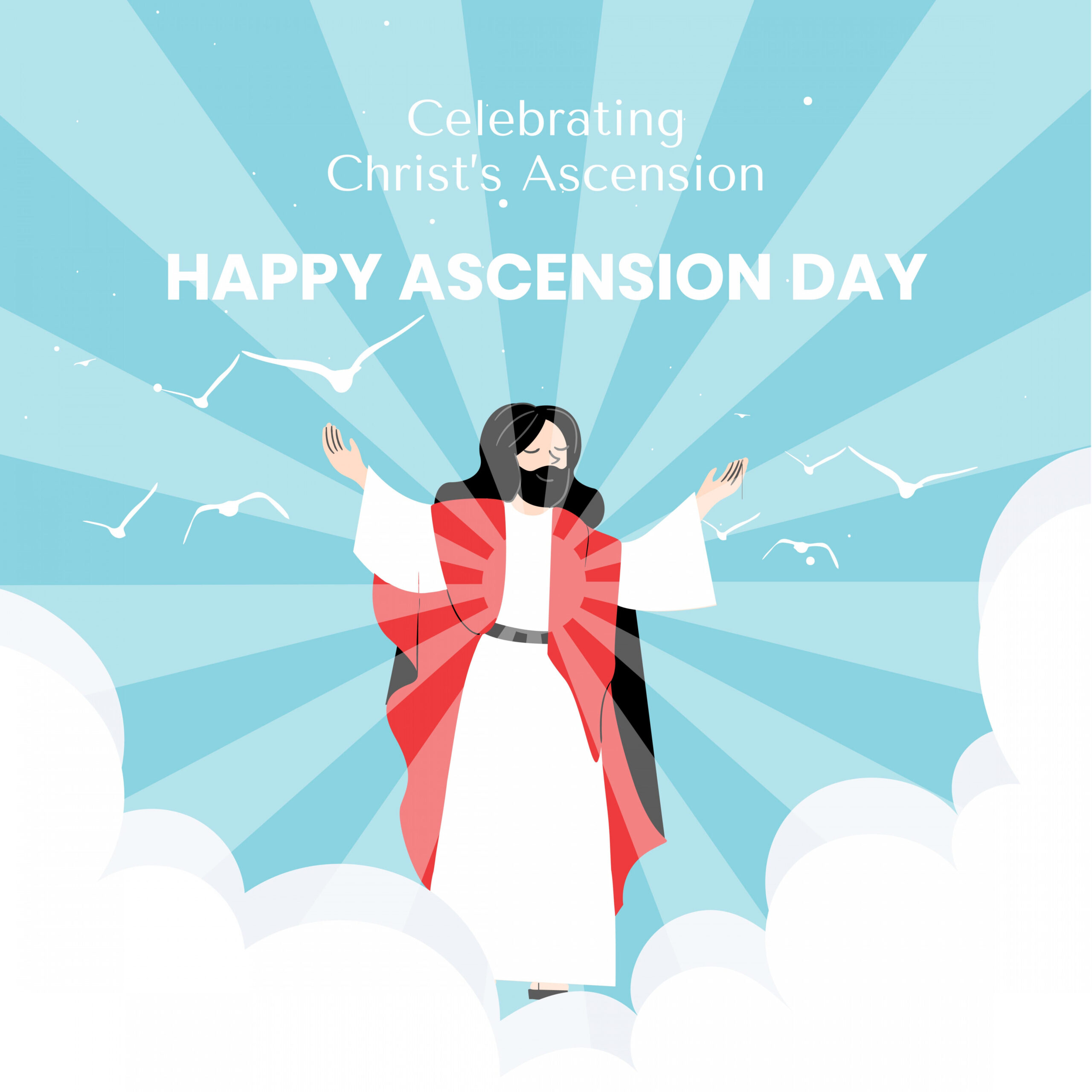 Free Ascension Day Instagram Post - Download in Illustrator, PSD