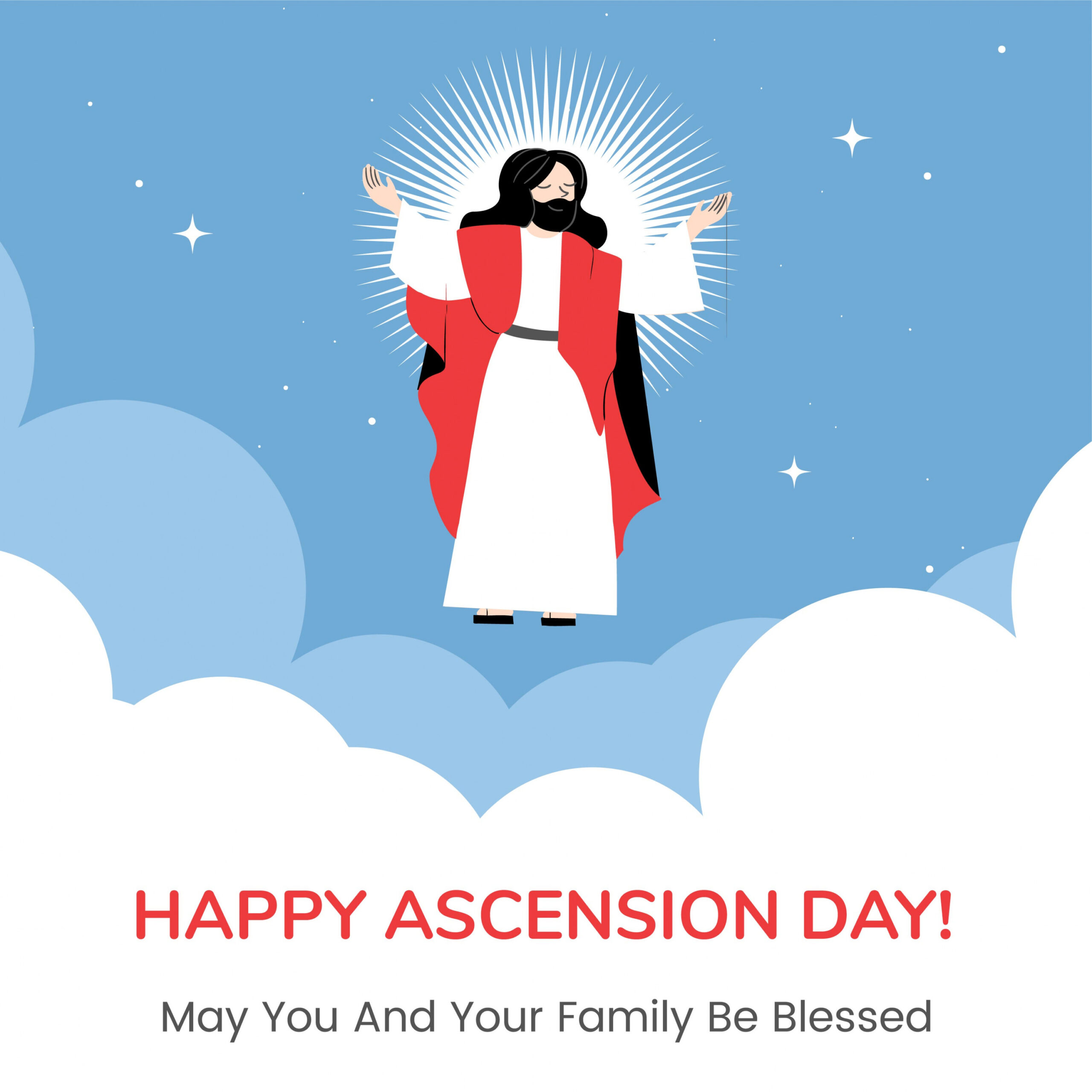 Free Ascension Day Instagram Post - Download in Illustrator, PSD