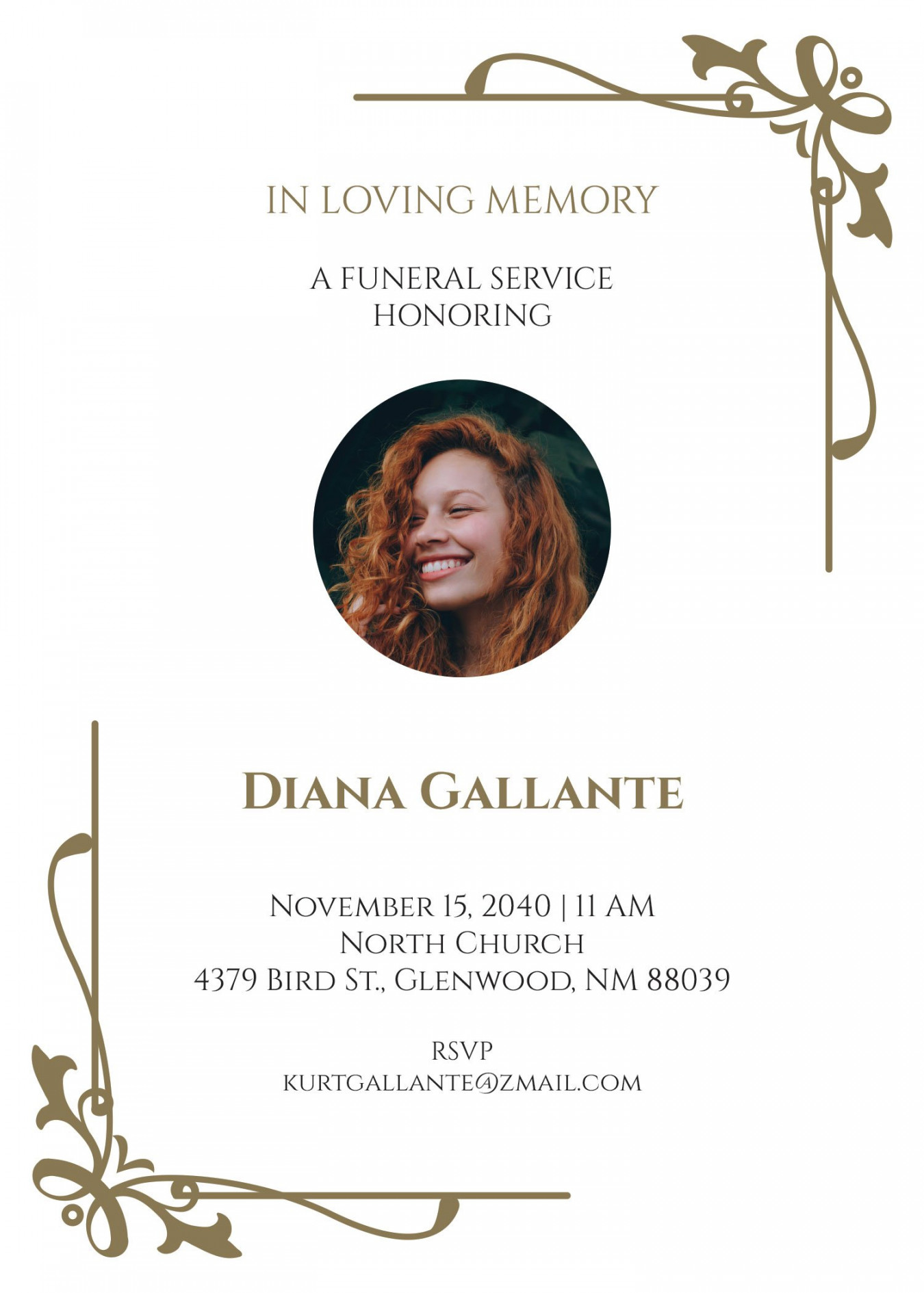 FREE Communication Funeral Invitation Template - Download in Word