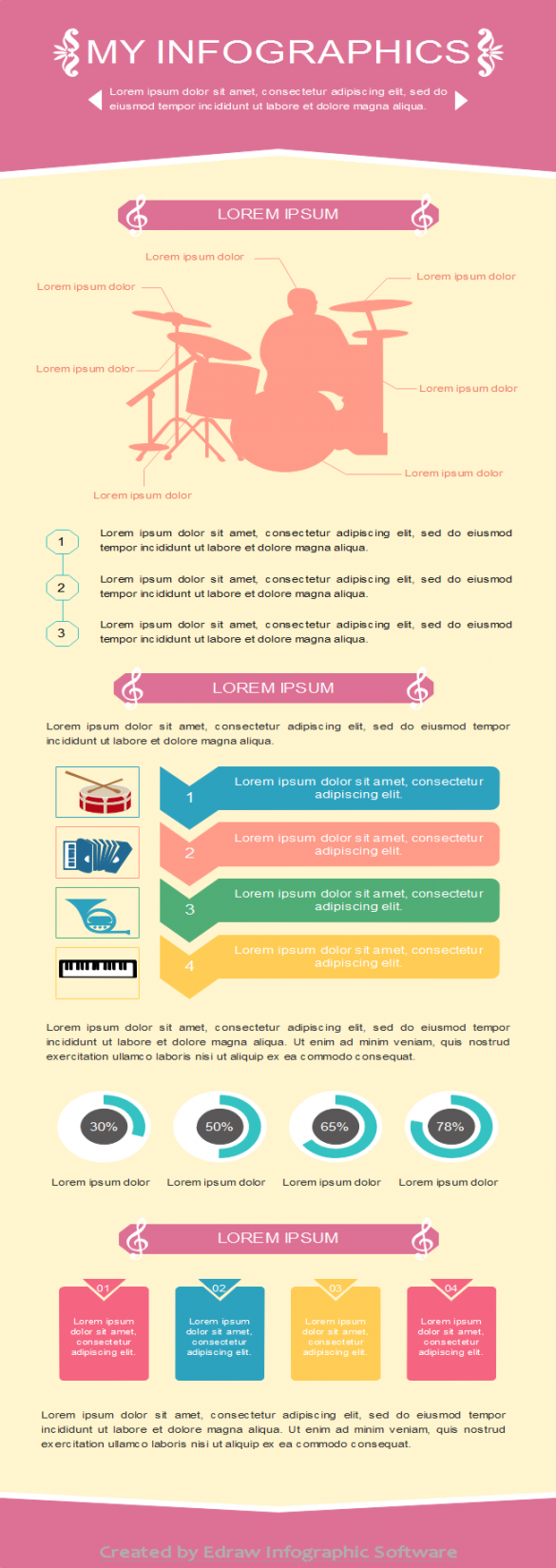 Free Music Infographic Templates - Edraw