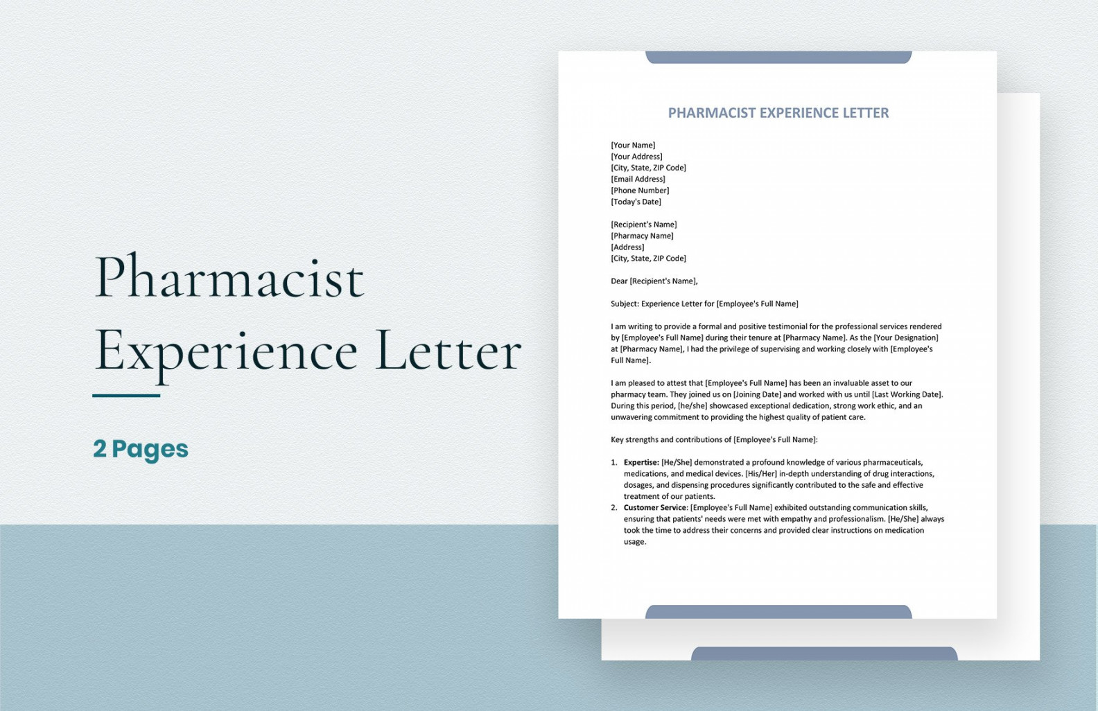 Free Pharmacist Experience Letter - Download in Word, Google Docs