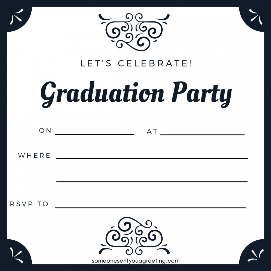 Free Printable Graduation Party Invitations - Someone S