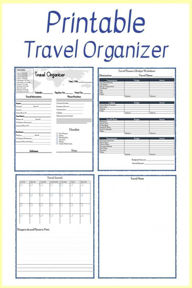 Free Printable Travel Planner  Vacation planner template, Travel