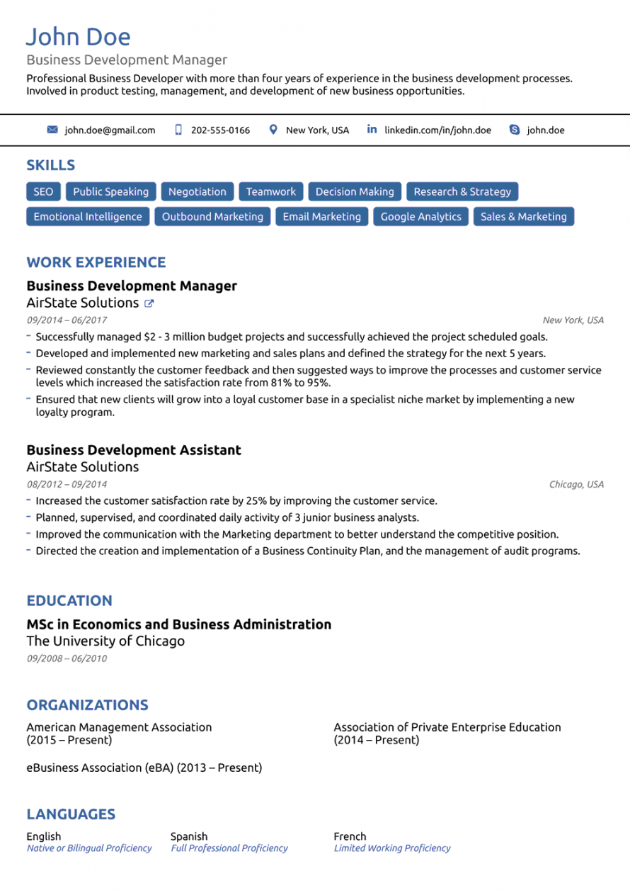 Free Resume Templates for  [Download Now]