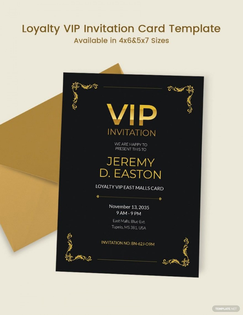 FREE Vip Invitation PDF - Template Download  Template