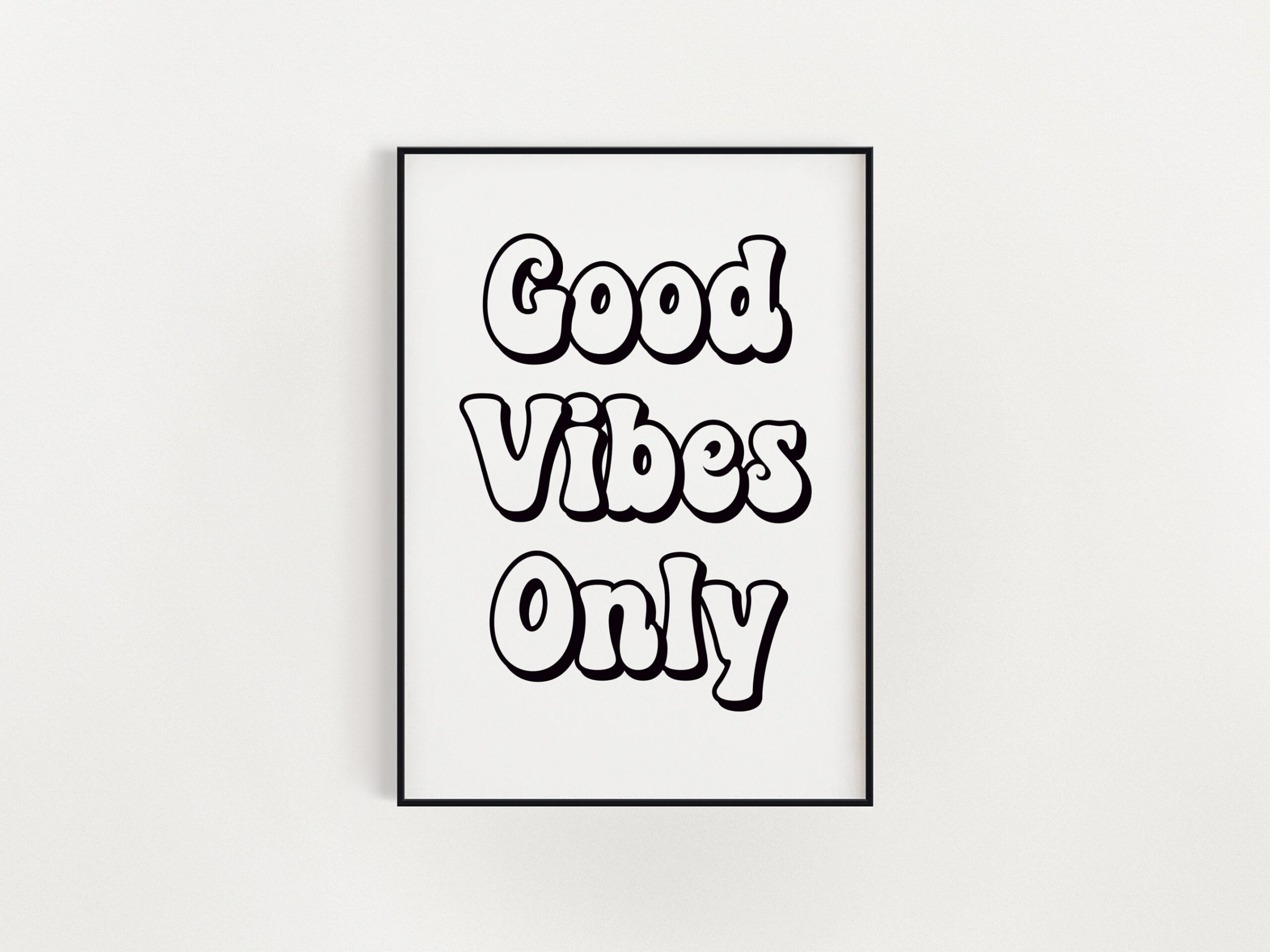 Good Vibes Only Digital Print Funny Digital Art Wall Art - Etsy