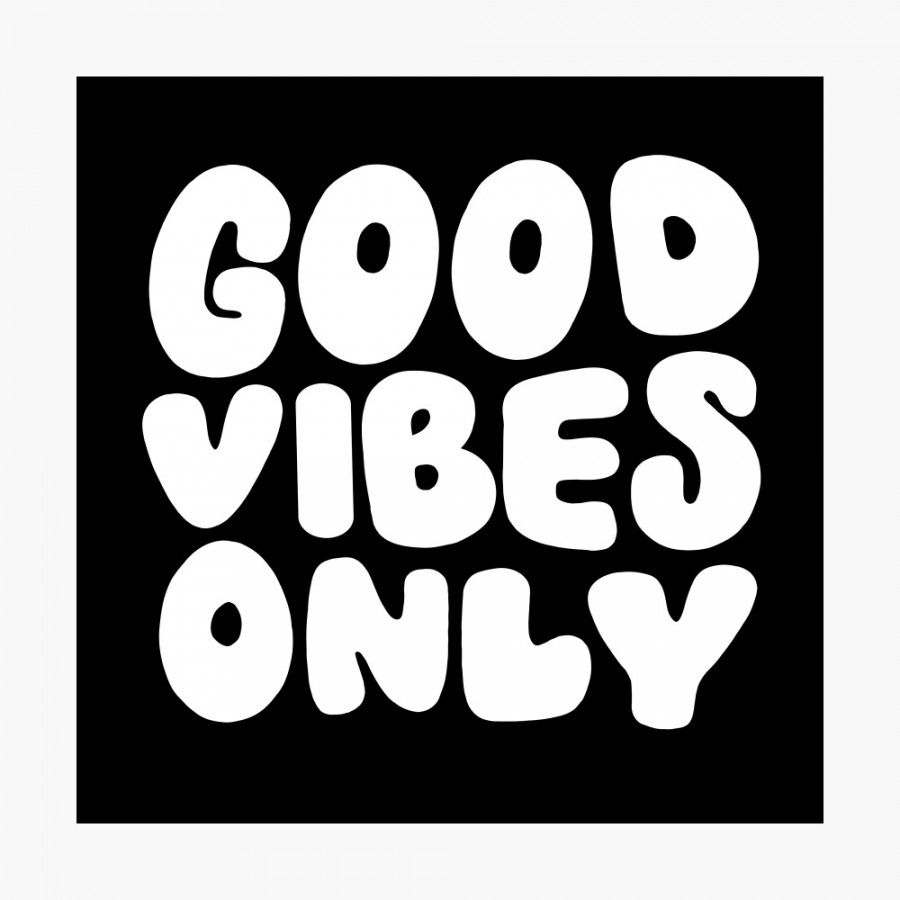 Good Vibes Only Lettering (White)" Poster for Sale by PepAndGrace