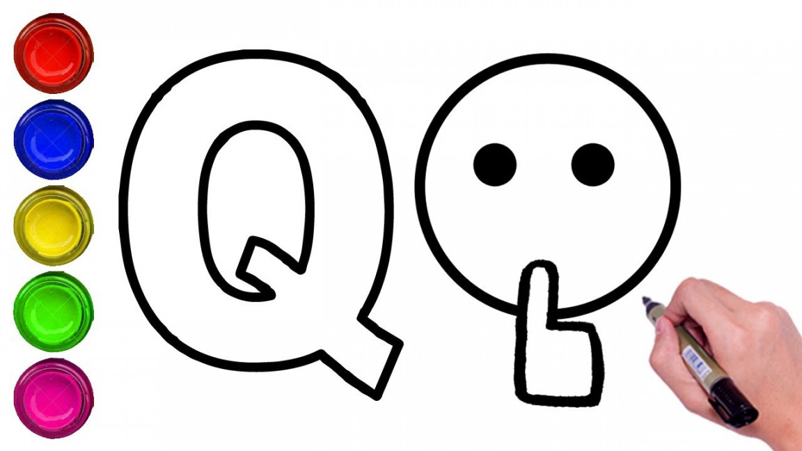 HOW TO DRAW A CARTOON LETTER Q AND Q  QUEEN DRAWING EASY  HOW TO DRAW A  QUAIL