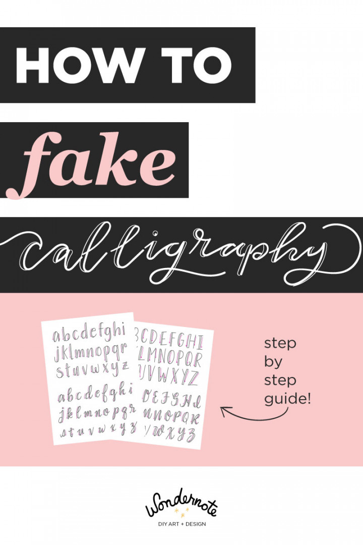 How To Fake Calligraphy - Easy Tutorial - Wondernote