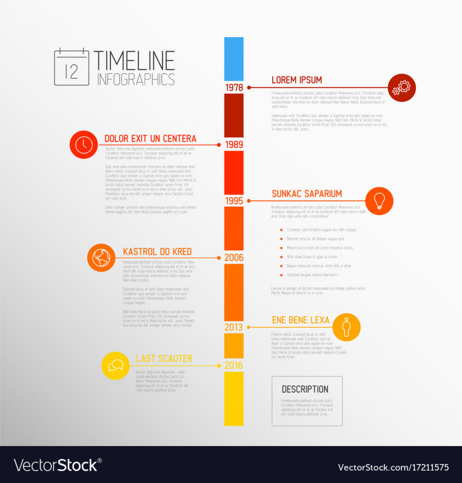 Infographic timeline report template Royalty Free Vector