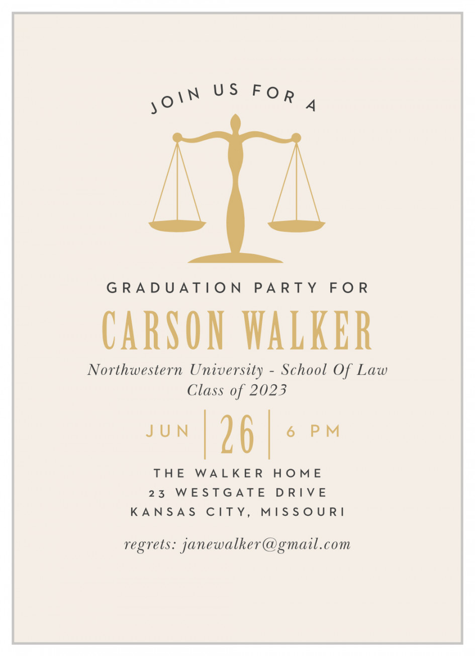 Law School Graduation Invitations by Basic Invite